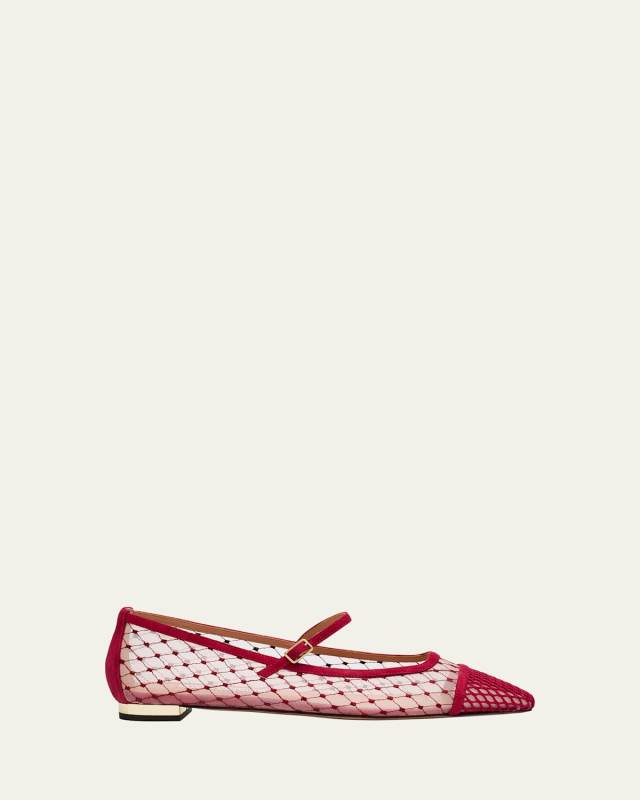 Juliette Net Mesh Mary Jane Flats